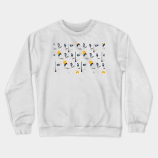 Weather forecast. Handmade seamless pattern design in watercolor and pencil. Crewneck Sweatshirt